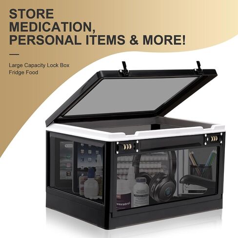 Lalifebuss Large Lock Boxes for Personal Items, Combination Lockable Storage Box for Office Locker/School/Medicine/Snacks/Phone Jail/Electronic/Home (Black&White) in Saudi Arabia
