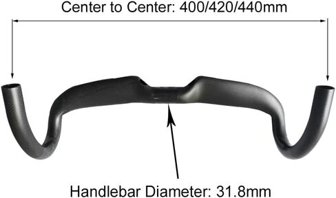 RXL SL الطريق دراجة المقود عازمة بار الدراجات دراجة المقاود UD ماتي 31.8x400 مللي متر أسود الكربون قطرة القضبان in Kuwait