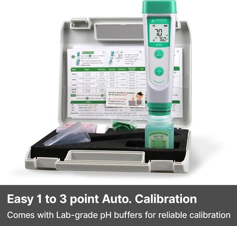 APERA INSTRUMENTS AI209 مجموعة أدوات اختبار الأس الهيدروجيني المقاومة للماء PH20، دقة ±0.1 درجة حموضة in Saudi Arabia