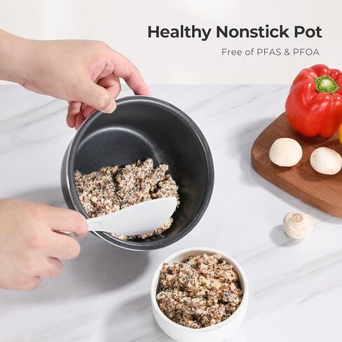 Narcissus 3.5-Cup Rice Cooker for 1-3 People, Multifunctional for Rice, Oatmeal, Quinoa - Slow Cook, Steam, Cook & Steam Together, Blue in Kuwait