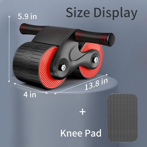 Automatic rebound abdominal wheel, Lzpoe ab roller wheel for Beginner, Abs Workout Equipment for Home Gym Office, Exercise Wheels with Knee Pad Accessories, Fitness Equipment for Men Women in Saudi Arabia