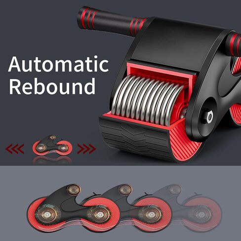 Automatic rebound abdominal wheel, Lzpoe ab roller wheel for Beginner, Abs Workout Equipment for Home Gym Office, Exercise Wheels with Knee Pad Accessories, Fitness Equipment for Men Women in Saudi Arabia
