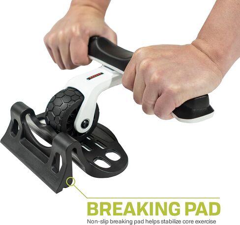 PRCTZ Ab Wheel with Rotating Handle, The Most Portable Abdominal Wheel, Non-slip Handle, Antiskid Wheels, Braking Pad and Knee Pad Included, 225 LB. Weight Capacity in Kuwait