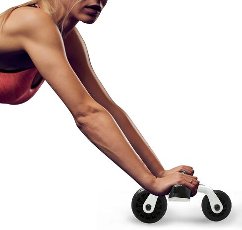 PRCTZ Ab Wheel with Rotating Handle, The Most Portable Abdominal Wheel, Non-slip Handle, Antiskid Wheels, Braking Pad and Knee Pad Included, 225 LB. Weight Capacity in Kuwait