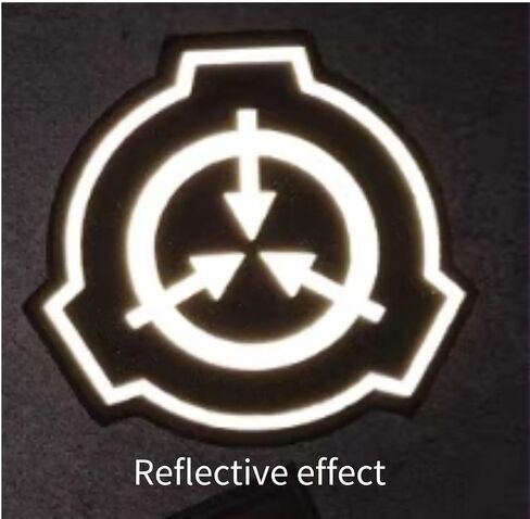 Reflective SCP MTF Patch,Special Containment Procedures Foundation Logo 3D,Embroidered Tactical Morale Military Patches Hook and Loop (2PCS B) in Saudi Arabia