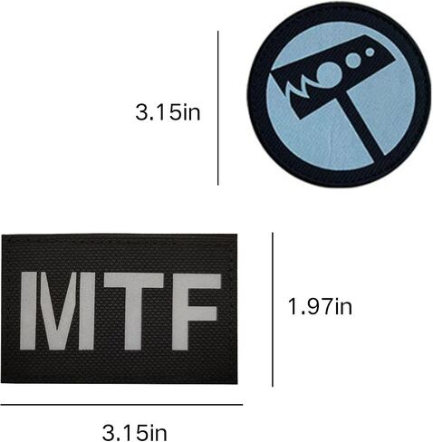 Reflective SCP MTF Patch,Special Containment Procedures Foundation Logo 3D,Embroidered Tactical Morale Military Patches Hook and Loop (2PCS B) in Saudi Arabia