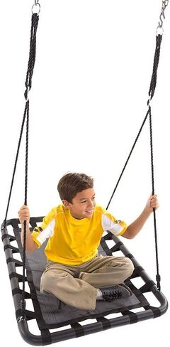 HearthSong 40-Inch Mega Mat Rectangular Platform Swing with Thick, Webbed Matting and Steel Frame, Holds Up to 250 lbs. in Kuwait