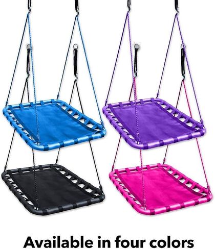 HearthSong 40-Inch Mega Mat Rectangular Platform Swing with Thick, Webbed Matting and Steel Frame, Holds Up to 250 lbs. in Kuwait