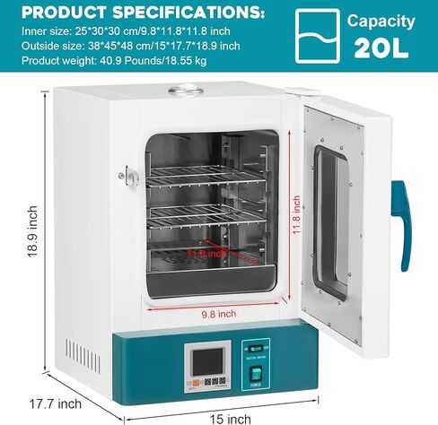 حاضنة مختبر قاومون 20 لتر RT-65 درجة مئوية حاضنة رقمية علمية PID للتحكم في درجة الحرارة مختبر حاضنة إنبات بذور الثقافة العلوم الطبية in Kuwait