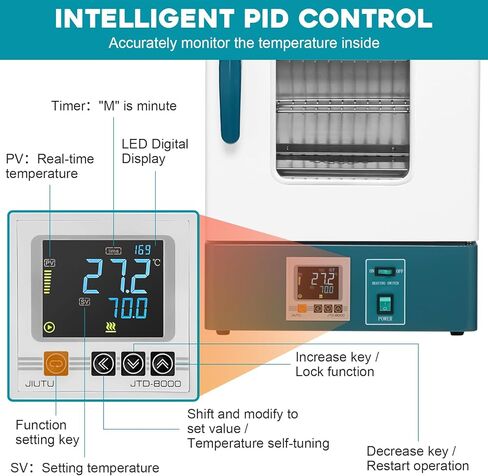 حاضنة مختبر قاومون 20 لتر RT-65 درجة مئوية حاضنة رقمية علمية PID للتحكم في درجة الحرارة مختبر حاضنة إنبات بذور الثقافة العلوم الطبية in Kuwait