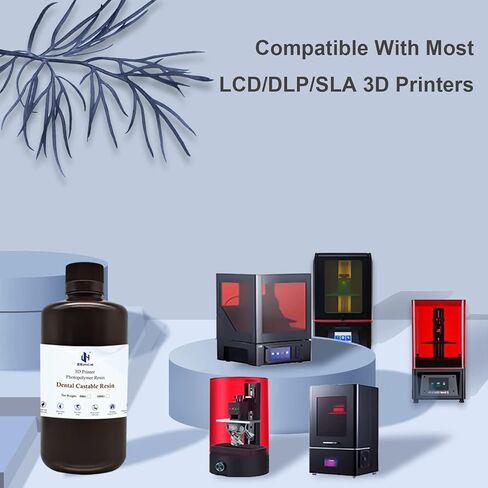 Jamghe Dental Castable الراتنج الأشعة فوق البنفسجية فوتوبوليمر الراتنج 405 نانومتر انكماش منخفض للغاية، صب سهل لإطار ترميم زراعة الأسنان وتاج 1000 جرام... in Kuwait