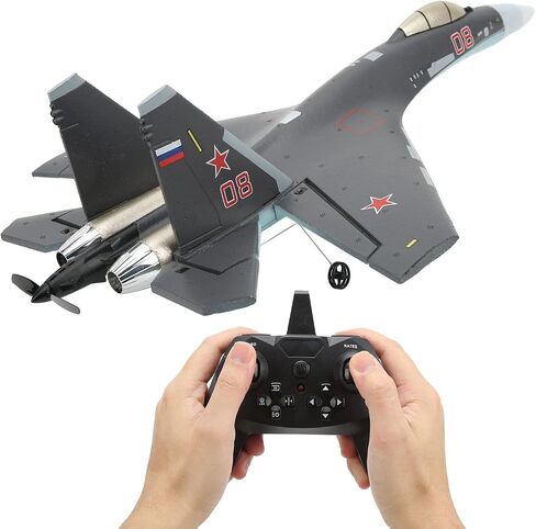 طائرة ديلوي RC، QF009 SU 35 2.4 جيجا هرتز 4 قنوات RC طائرة محاكاة التحكم عن بعد طائرة شراعية مضادة للتصادمات طائرة ثابتة الجناح RC للأطفال فوق 14 عامًا، طائرة RC للمبتدئين البالغين in Saudi Arabia