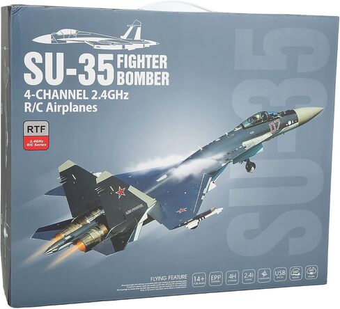 طائرة ديلوي RC، QF009 SU 35 2.4 جيجا هرتز 4 قنوات RC طائرة محاكاة التحكم عن بعد طائرة شراعية مضادة للتصادمات طائرة ثابتة الجناح RC للأطفال فوق 14 عامًا، طائرة RC للمبتدئين البالغين in Saudi Arabia