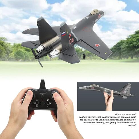 طائرة ديلوي RC، QF009 SU 35 2.4 جيجا هرتز 4 قنوات RC طائرة محاكاة التحكم عن بعد طائرة شراعية مضادة للتصادمات طائرة ثابتة الجناح RC للأطفال فوق 14 عامًا، طائرة RC للمبتدئين البالغين in Saudi Arabia