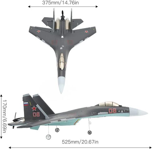 طائرة ديلوي RC، QF009 SU 35 2.4 جيجا هرتز 4 قنوات RC طائرة محاكاة التحكم عن بعد طائرة شراعية مضادة للتصادمات طائرة ثابتة الجناح RC للأطفال فوق 14 عامًا، طائرة RC للمبتدئين البالغين in Saudi Arabia