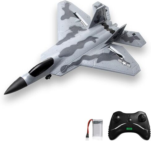 Hylukon F-22 RC Plane 2 Channel 2.4GHz Remote Control Airplane Gliding F22 Aircraft Model EPP RC Glider Toy for Adults Kids Boys Easy to Fly Airplane Toy for Beginners in Kuwait