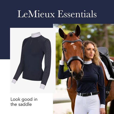 LeMieux Women’s Equestrian Show Shirt - Long Sleeve Horse Show Competition Top - Athletic Shirts & Horseback Riding Apparel in Saudi Arabia