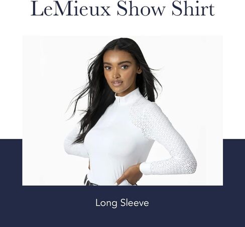 قميص LeMieux النسائي لعرض الفروسية - قميص طويل الأكمام لمسابقة عرض الخيل - قمصان رياضية وملابس ركوب الخيل in Saudi Arabia