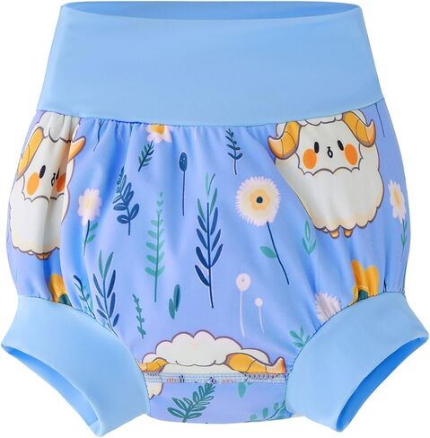 UMELOK حفاضات سباحة للأطفال الأولاد والبنات حفاضات سباحة NB183-01 أزرق، حوت 2T in Kuwait