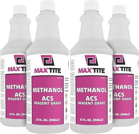 Methanol - 32 fl oz - Premium Quality ACS Reagent Grade for Laboratory or Industrial Use - Made in USA in Kuwait