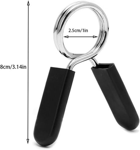 heogasinlia 1 بوصة الدمبل الربيع كليب إحكام، 1 بوصة مقاطع الحديد، 6 قطع الدمبل الربيع كليب إحكام الحديد للجنسين القياسية 1 بوصة الربيع كليب الياقات، الحديد تدريب القوة الصالة الرياضية التبعي in Kuwait