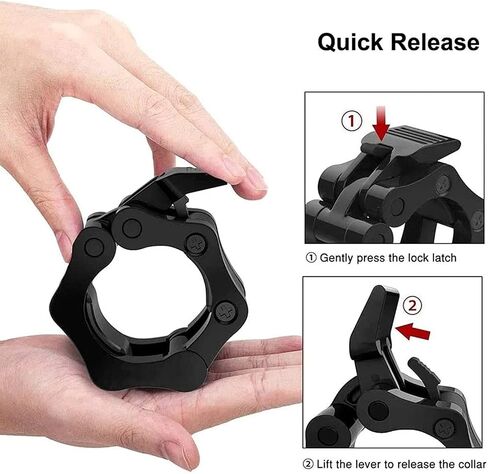 KARLOR Barbell Clamps الدمبل سبينلوك الياقات مقاطع لشريط رفع الأثقال القياسي سريع التحرير قفل مشبك احترافي لتمارين الصالة الرياضية واللياقة البدنية وبناء الجسم in Saudi Arabia