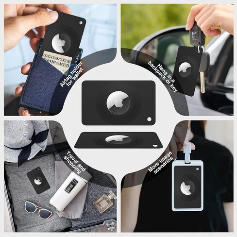 Airtag Wallet Holder Airtag Card Holder 2-Pack, Ultra Thin Card Case for Apple Airtag, Lightweight Airtag Card Holder for Wallet, Purse, Handbag, Keys, Clutch Bag in Saudi Arabia