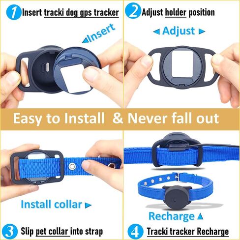حامل سيليكون متوافق مع جهاز تتبع نظام تحديد المواقع للكلاب Tracki، غطاء إكسسوارات مطاطية مضاد للخدش، حافظة متينة وآمنة مع حزام لطوق الكلاب الأليفة والقطط (أسود) in Kuwait