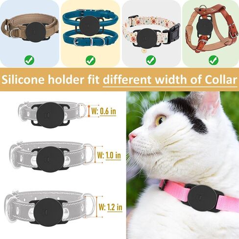 حامل سيليكون متوافق مع جهاز تتبع نظام تحديد المواقع للكلاب Tracki، غطاء إكسسوارات مطاطية مضاد للخدش، حافظة متينة وآمنة مع حزام لطوق الكلاب الأليفة والقطط (أسود) in Kuwait