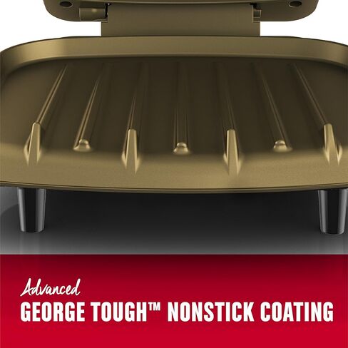 جورج فورمان شواية كهربائية كلاسيكية 2-Serving وجهاز ضغط بانيني، أسود، GR136B in Kuwait