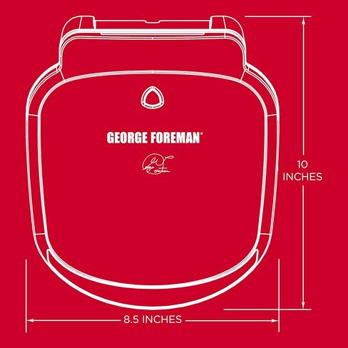 جورج فورمان شواية كهربائية كلاسيكية 2-Serving وجهاز ضغط بانيني، أسود، GR136B in Kuwait
