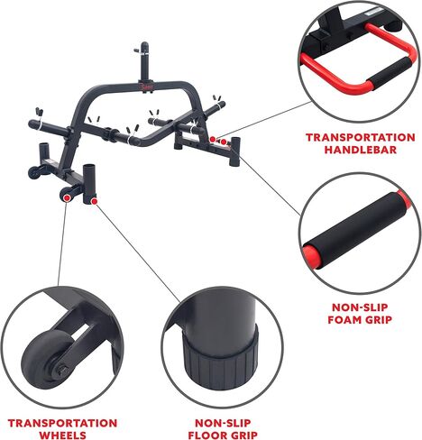 Sunny Health & Fitness Multi-Weight Plate and Barbell Rack Storage Stand - SF-XF9938 , Black in Kuwait