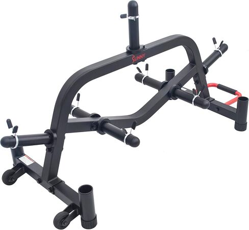 Sunny Health & Fitness Multi-Weight Plate and Barbell Rack Storage Stand - SF-XF9938 , Black in Kuwait