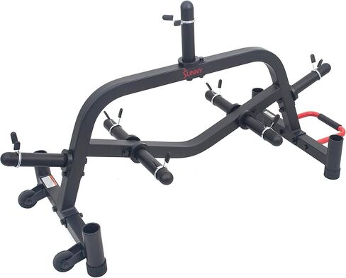 Sunny Health & Fitness Multi-Weight Plate and Barbell Rack Storage Stand - SF-XF9938 , Black in Kuwait