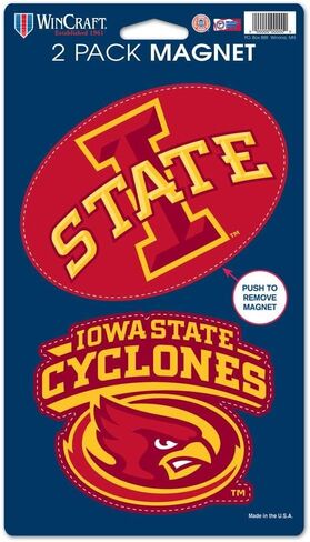 Wincraft NCAA Iowa State University WCR28572014 Magnets (2 Pack), 5" x 9" in Saudi Arabia
