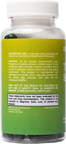 نوترادورا لدعم الغدة الدرقية للنساء والرجال - مكمل الغدة الدرقية مع اليود وفيتامين ب12 والأشواغاندا والسيلينيوم والزنك، معتمد من GMP، تم تركيبه في الولايات المتحدة الأمريكية، 60 كبسولة (عبوة من 1) in Kuwait