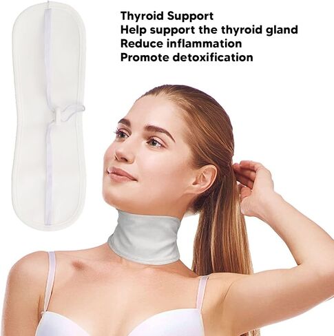 Thyroid Neck Wrap, Neck Pack for Thyroid Less Mess Reusable Reduce Muscle Pain Sleep Aid Reusable Organic Pack Waist and Neck Wrap for Thyroid Adjustable Neck Wrap in Saudi Arabia