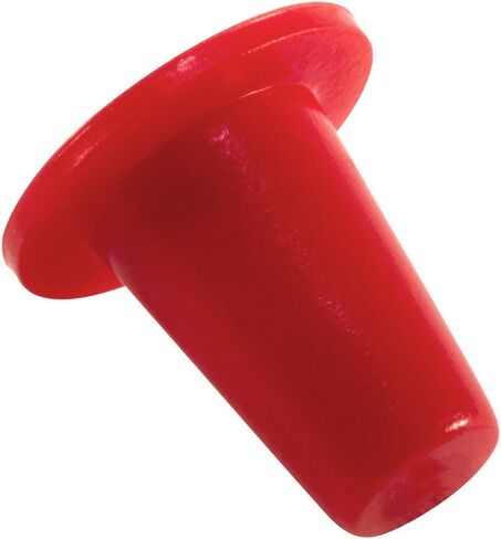 Caplugs 99394259 Plastic Tapered Cap and Plug. T-00, PE-LD, Cap OD 0.053" Plug ID 0.182", Red (Pack of 200) in Saudi Arabia