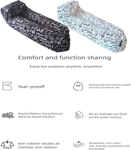 Arrebol أريكة قابلة للنفخ كرسي قابل للنفخ أساسيات الشاطئ كرسي التخييم أرجوحة محمولة قابلة للطي أريكة كسولة في الهواء الطلق كرسي كيس فول تفجير الأريكة كرسي الشاطئ القابل للنفخ أريكة هوائية قابلة للنفخ in Kuwait