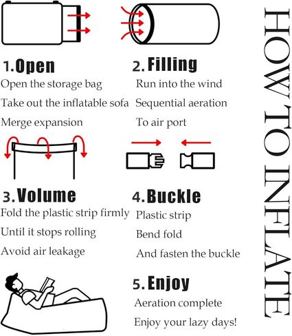 Arrebol أريكة قابلة للنفخ كرسي قابل للنفخ أساسيات الشاطئ كرسي التخييم أرجوحة محمولة قابلة للطي أريكة كسولة في الهواء الطلق كرسي كيس فول تفجير الأريكة كرسي الشاطئ القابل للنفخ أريكة هوائية قابلة للنفخ in Kuwait
