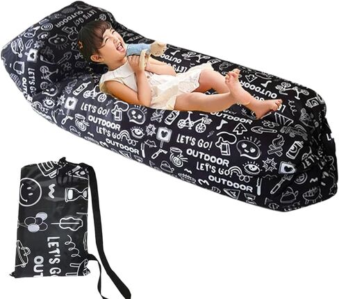 Arrebol Inflatable Couch Inflatable Chair Beach Essentials Camping Chair Portable Hammock Foldable Lazy Sofa Outdoor Bean Bag Chair Blow up Couch Inflatable Beach Chair Inflatable Lounger air Sofa in Saudi Arabia