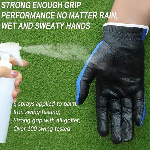 FINGER TEN Golf Gloves Men Right Left Handed Golfer Mens Glove RainGrip Hot Wet Weather Value 6 Pack, All Weather in Small Medium M/Large Large XL XXL 3XL in Saudi Arabia