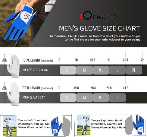 FINGER TEN Golf Gloves Men Right Left Handed Golfer Mens Glove RainGrip Hot Wet Weather Value 6 Pack, All Weather in Small Medium M/Large Large XL XXL 3XL in Saudi Arabia