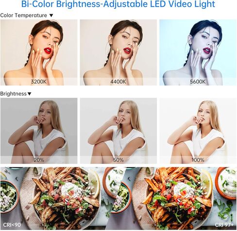 مجموعات إضاءة الفيديو GVM LED مع التحكم في التطبيق، عبوتان من إضاءة الفيديو ثنائية اللون 3200K~5600K، السطوع 10~100% لتصوير الفيديو، CRI97+ لوحة إضاءة فيديو LED مع Barndoor، حامل ثلاثي القوائم in Kuwait