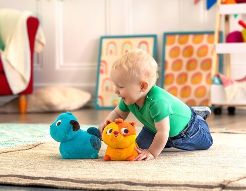B. toys - Plush Crawling Toy Dog - Interactive Plush Dog – Stuffed Animal – Washable Tummy Time Barking Plush Toy with Movement & Sounds- Toys for Babies, Toddlers – 1 Year + in Saudi Arabia