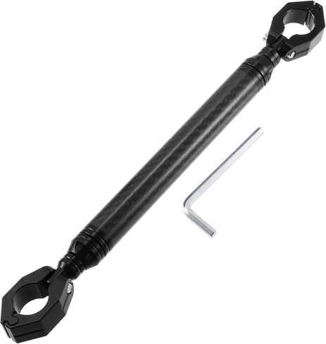 X AUTOHAUX Universal 22mm Aluminum Alloy Carbon Fiber Pattern Black Motorcycle Balance Bar Crossbar Handlebar Adjustable Motorbike Accessories in Saudi Arabia