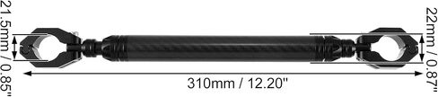 X AUTOHAUX Universal 22mm Aluminum Alloy Carbon Fiber Pattern Black Motorcycle Balance Bar Crossbar Handlebar Adjustable Motorbike Accessories in Saudi Arabia