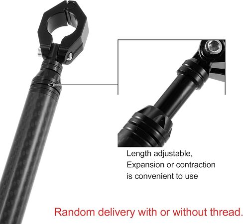 X AUTOHAUX Universal 22mm Aluminum Alloy Carbon Fiber Pattern Black Motorcycle Balance Bar Crossbar Handlebar Adjustable Motorbike Accessories in Saudi Arabia