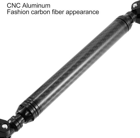 X AUTOHAUX Universal 22mm Aluminum Alloy Carbon Fiber Pattern Black Motorcycle Balance Bar Crossbar Handlebar Adjustable Motorbike Accessories in Saudi Arabia