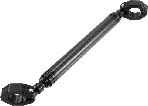X AUTOHAUX Universal 22mm Aluminum Alloy Carbon Fiber Pattern Black Motorcycle Balance Bar Crossbar Handlebar Adjustable Motorbike Accessories in Saudi Arabia